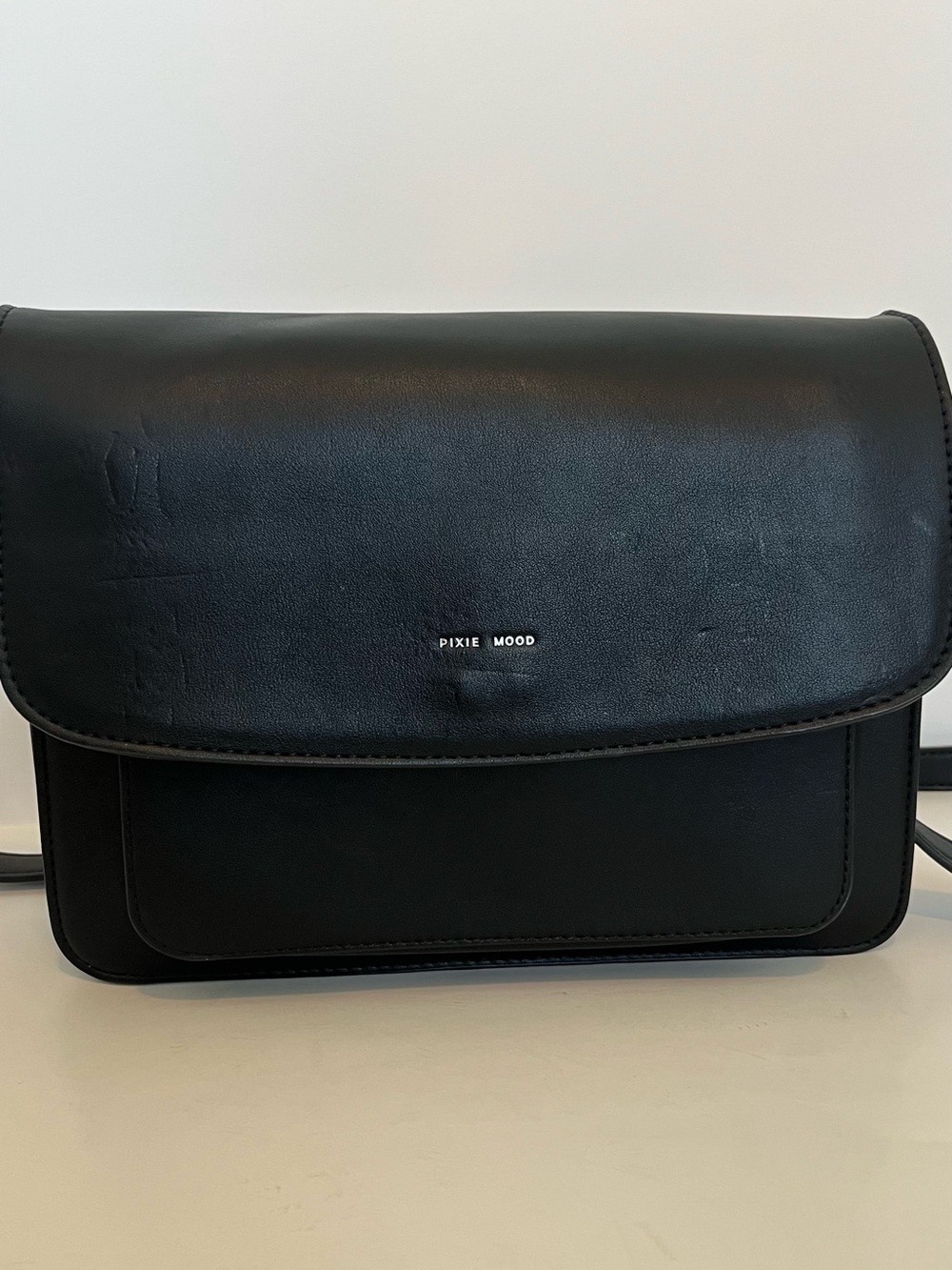 Pixie Mood Black Leather-Style Crossbody Bag